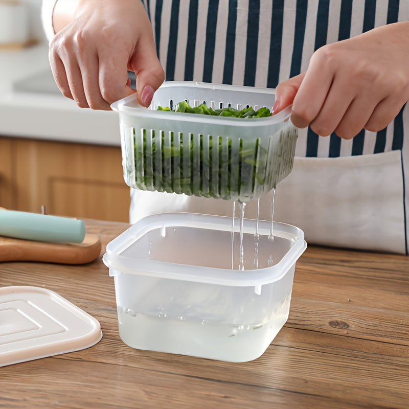 Fruit Container Camping Picnic Storage Box Drainer