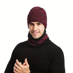 Winter Knitted Hat With Warmer for Fishing Skiing