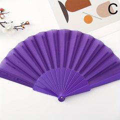 Plastic Craft Folding Fan Chinese Style Exercise Dance Tai Chi Props
