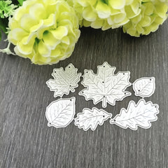 6Pcs Set Maple Leaf Metal Cutting Dies for Scrapbooking and Card Making DIY