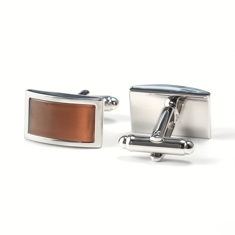 Spring Retro Style Cufflinks Spot Cuff Nails Men's Button Metal Cat Eye Stone