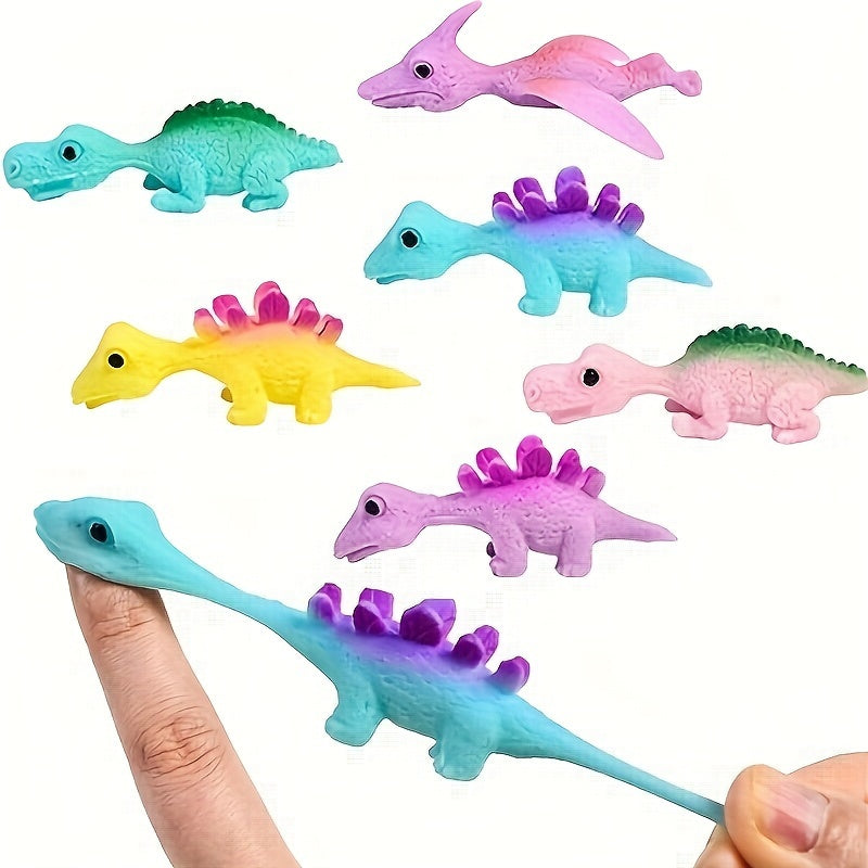 Slingshot Dinosaur Finger Toys Mini Rubber Dinosaur Finger Slingshot Toys