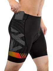 Men's Cycling Shorts With Pocket 3D Padded Mid Stretch Lightweight