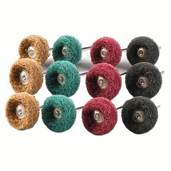 Abrasive Wheel Buffing Polishing Set 1 Inch 3mm Shank for Rotary Tool 25mm
