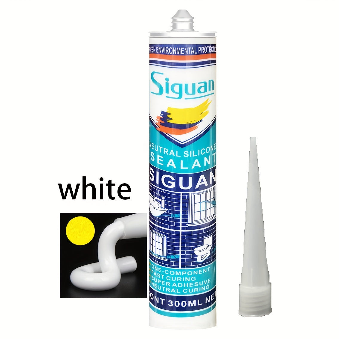 10oz Waterproof Sealant for Toilet & Windows Caulking Grout Glue