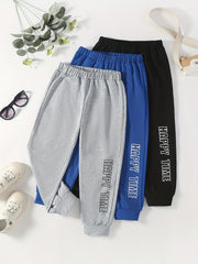 3pcs Happy Time Boys Active Sweatpants Breathable Jogger Sports Pants