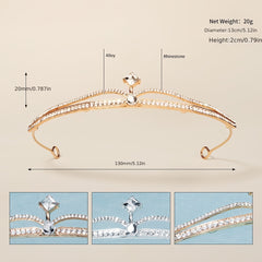 Rhinestone Thin Crown Hairband Wedding Birthday Cosplay Hair Accessories