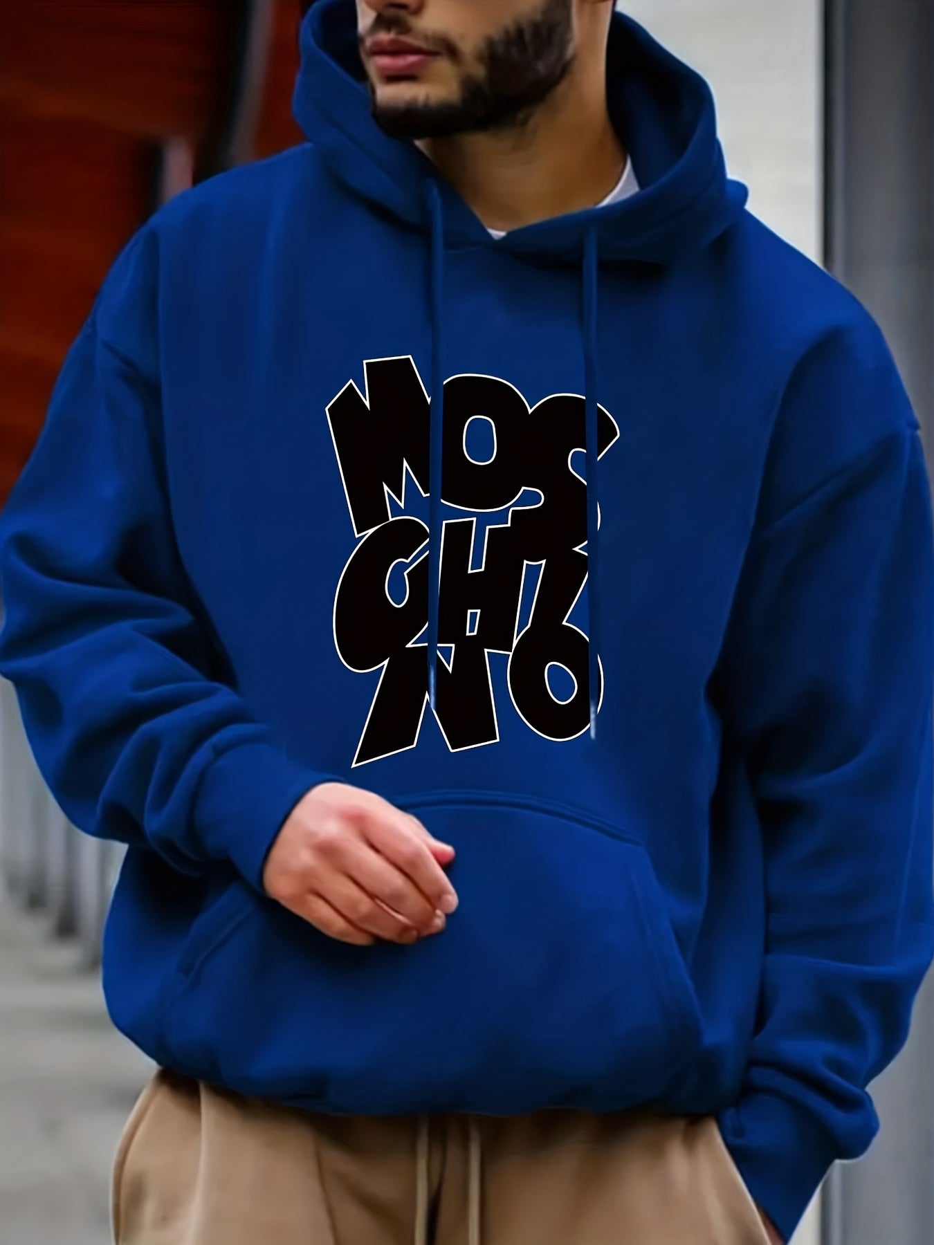 Letter Print Hoodie Hoodies For Men Men's Casual Graphic Pullover Hooded