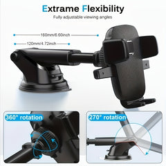 Universal Car Phone Bracket Retractable Mounting