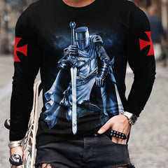 Men's Block Long Sleeve T shirt Casual Tees For Summer