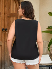 Casual V Neck Tank Top Women's Colorblock Lace Panel