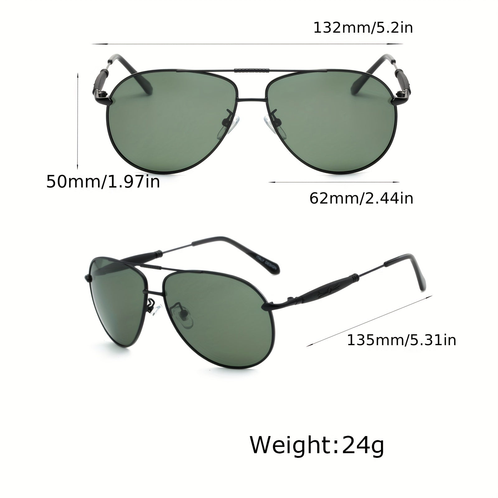 Men's Polarized Aviator Sunglasses for Outdoor Travel