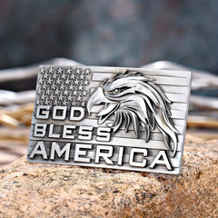 Eagle American Flag Men's Belt Buckle