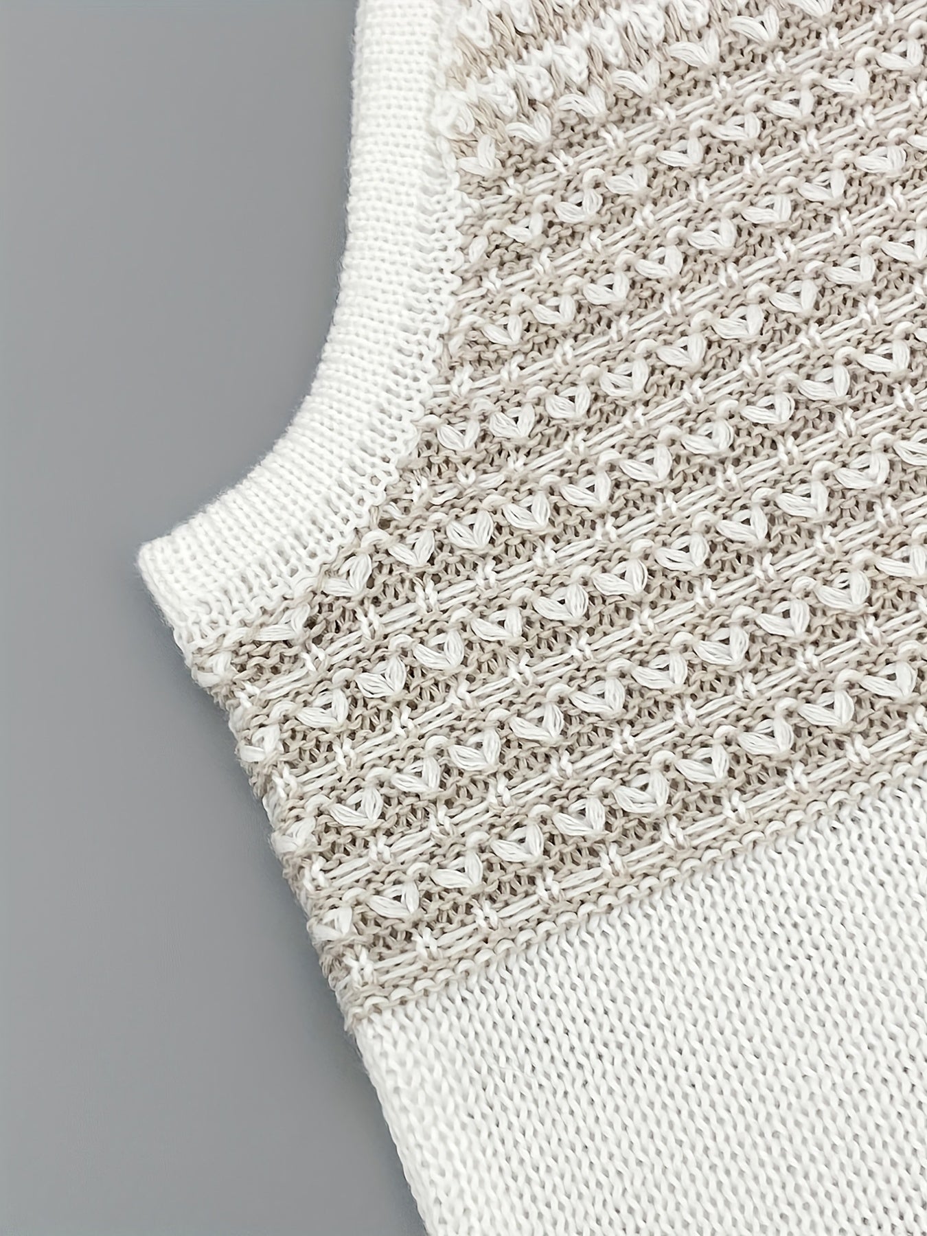 Patchwork Pattern Strapless Knitted Top for Summer Women's Clothing