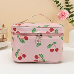 Portable Makeup Storage Bag with Mesh Pocket Waterproof