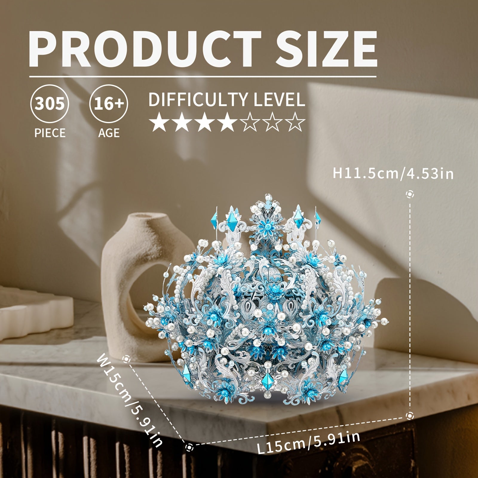 Piececool 3D Metal Puzzle Ice Rock Crown Model Kit