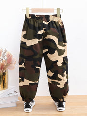 Cotton Camouflage Pants for Boys 6-12 Years