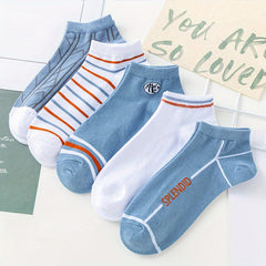 Men's Solid Striped Liner Anklet Socks - Soft & Breathable