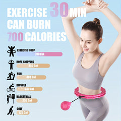 Pilates Waist Training Ring Fitness Hoop with Solid Ball