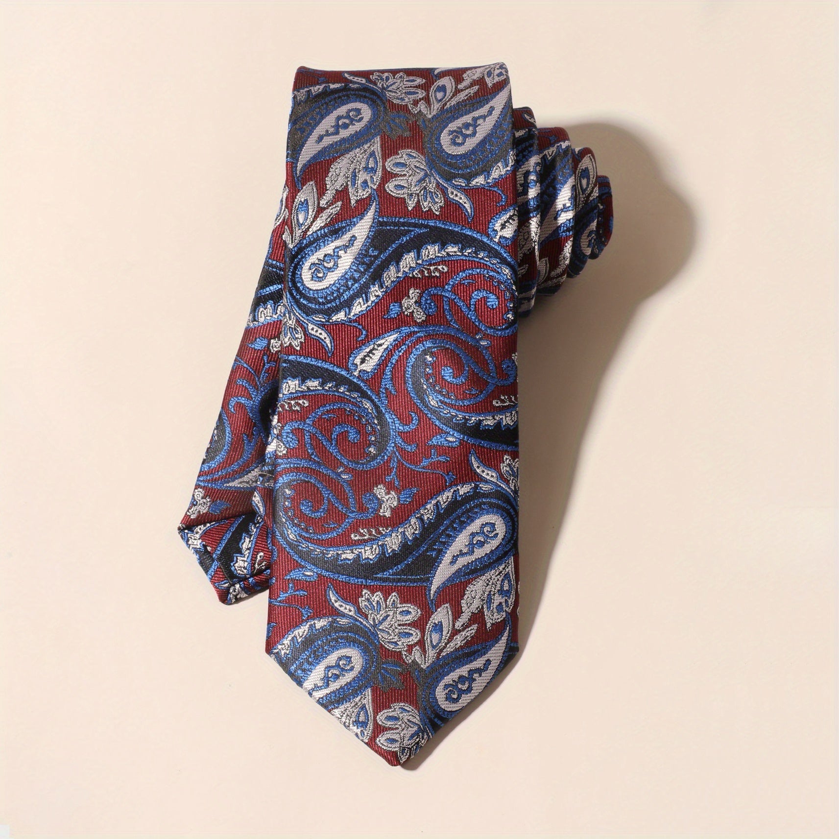Men's Embroidery Cashew Flower Ethnic Style Tie