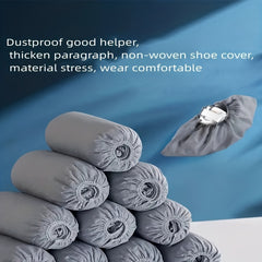 100pcs Disposable Non-woven Shoe Covers Slip Resistant Durable for Movers