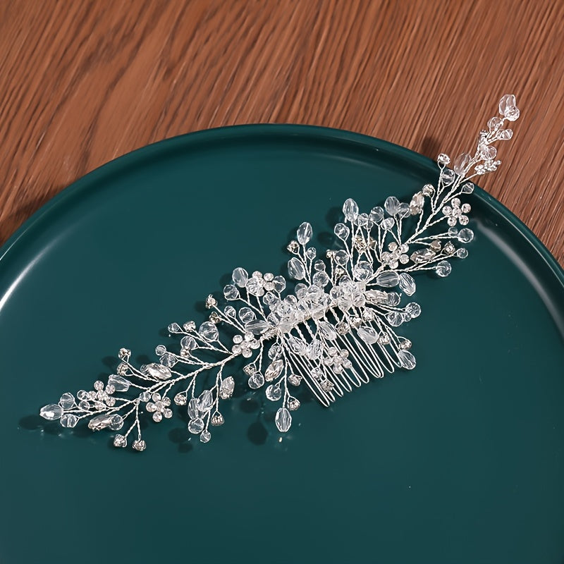 Vintage Rose Wedding Hair Comb for Women