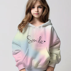 Girls Ombre Tie Dyed Sweatshirt Long Sleeve Hoodie