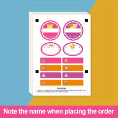 Personalized National Flags Name Labels for Global School Supply Organization