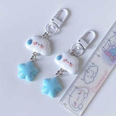 Cute Cloud Star Keychain for Bags or Keys