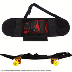 Skateboard Backpack with Adjustable Straps and Mesh Pocket