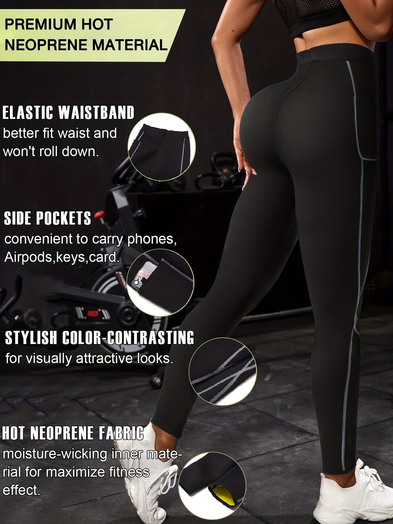 Women's Tummy Control Sauna Leggings for Weight Loss