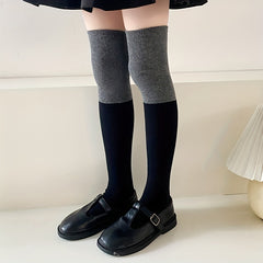 3 Pairs Girls Kids Over the Knee Stockings Block Calf Socks