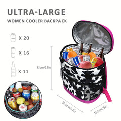 Women's Insulated Picnic Backpack Large Capacity Cooler Backpack