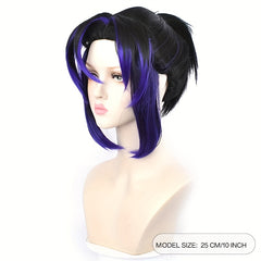 Short Synthetic Men's Cosplay Wig Straight Hair Fiber Ponytail Wig