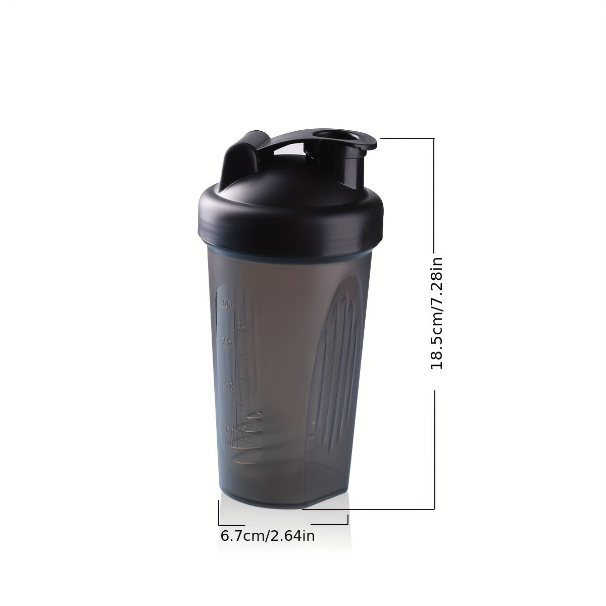 400ml Sports Protein Powder Shaker Cup - Flip Top Sports Water Bottle