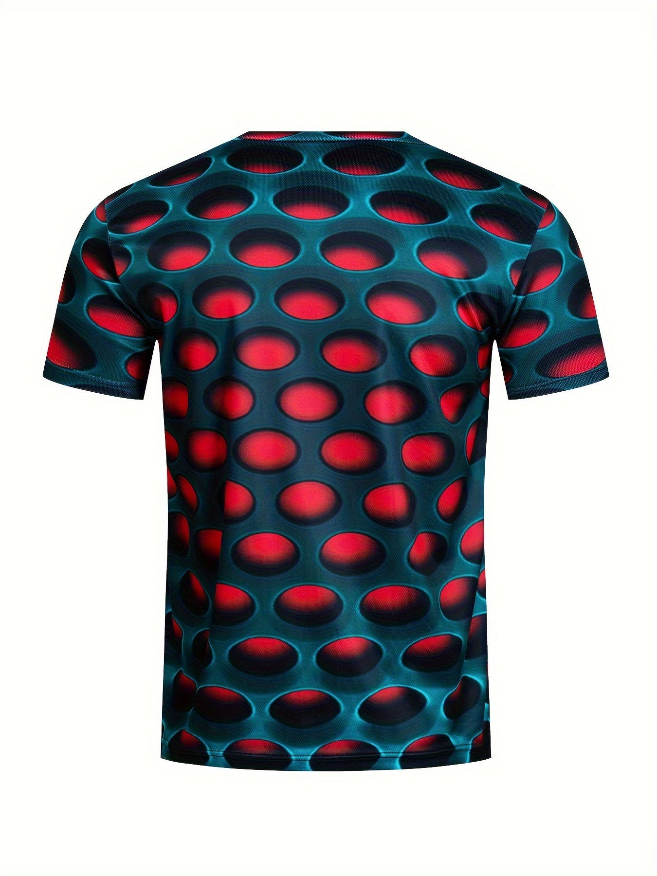 Men's All Over Hole 3D Pattern 2 Piece Outfit Set
