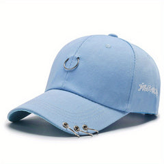 Unisex Baseball Cap Iron Ring Snapback Adjustable Hat