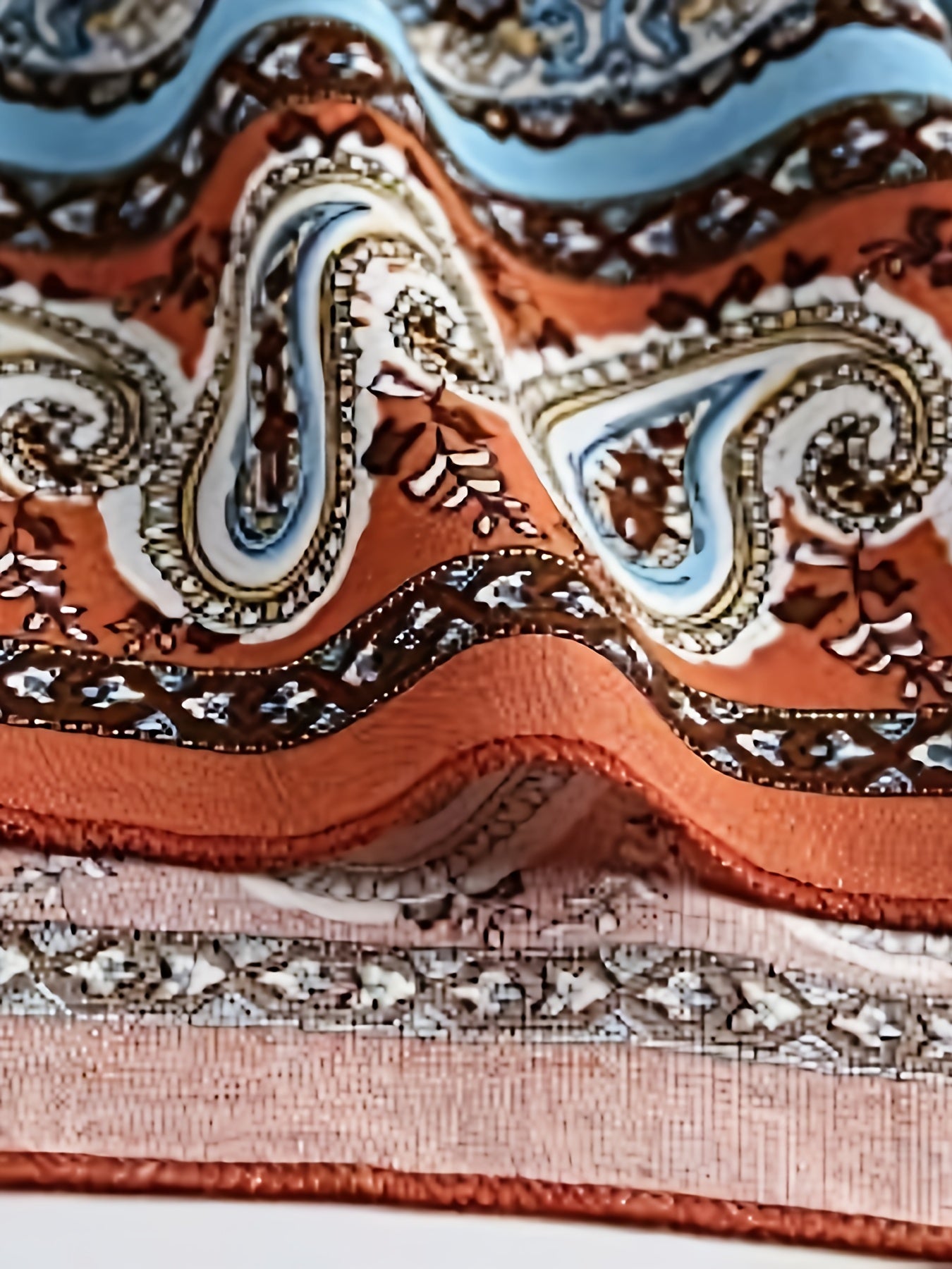Boho Floral Print Pleated Skirt High Waist Elastic Waistband