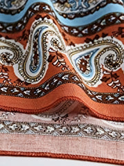 Boho Floral Print Pleated Skirt High Waist Elastic Waistband