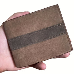 Men's Block Short Wallet Money Clip Card Holder Coin Purse