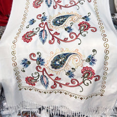 National Style Cashmere Scarf Embroidered Warm Sunproof Thicken Shawl