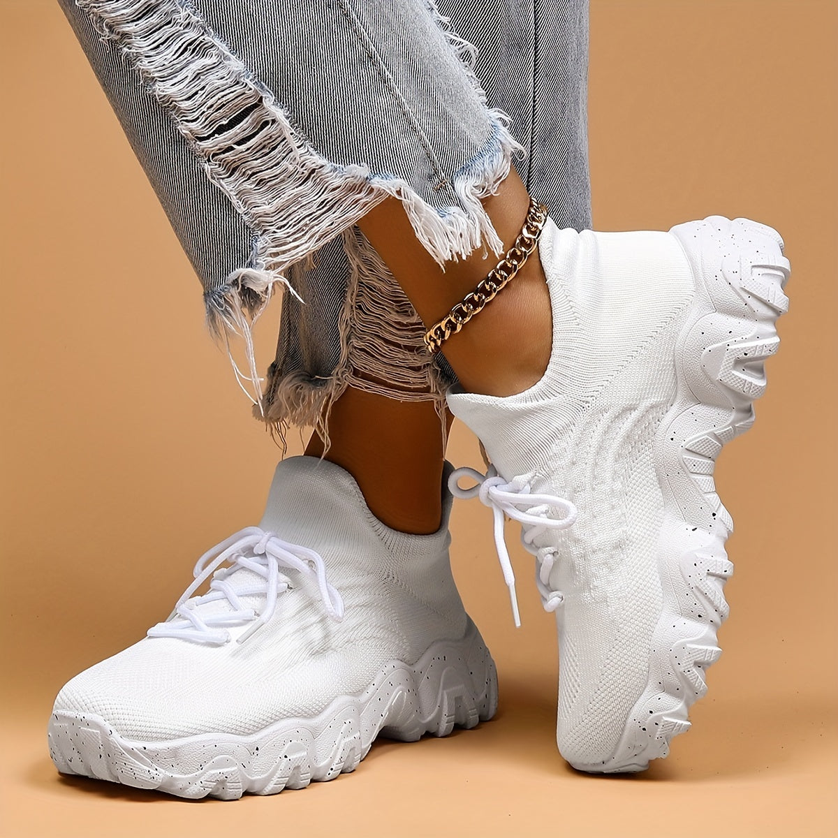 Women's Mesh Breathable Chunky Sneakers Lightweight Sport Shoes
