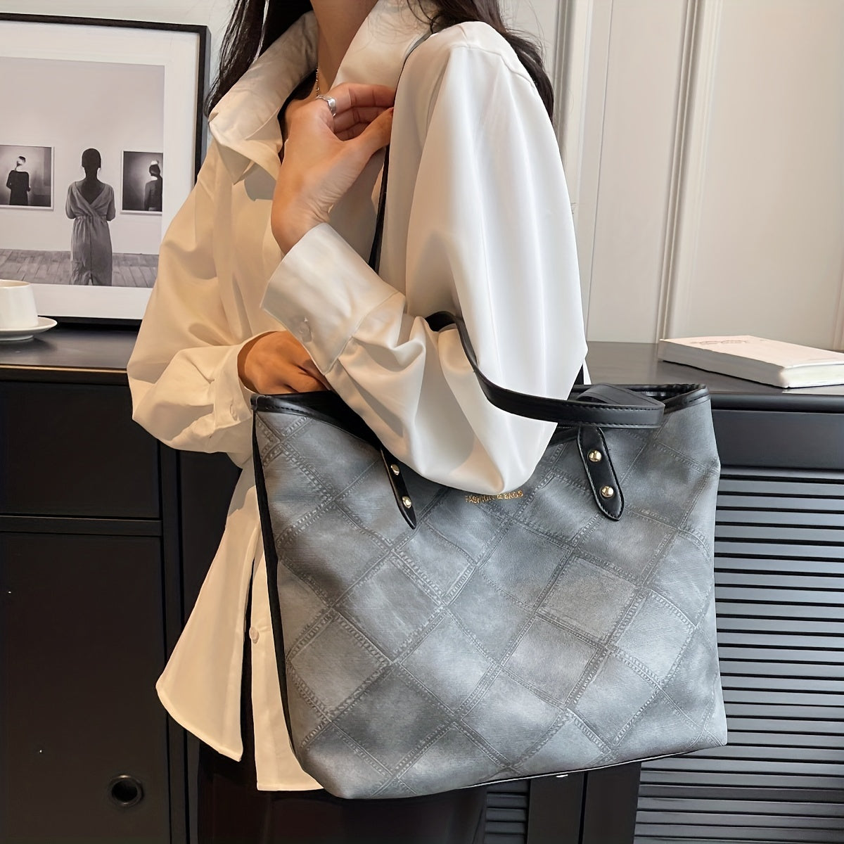 Large Capacity Tote Shoulder Bag for Work