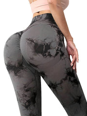 Tie Dye High Waist Leggings Running Pants