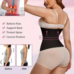 Tummy Control Waist Trainer Zipper Slimmer Belly Belt Underwear
