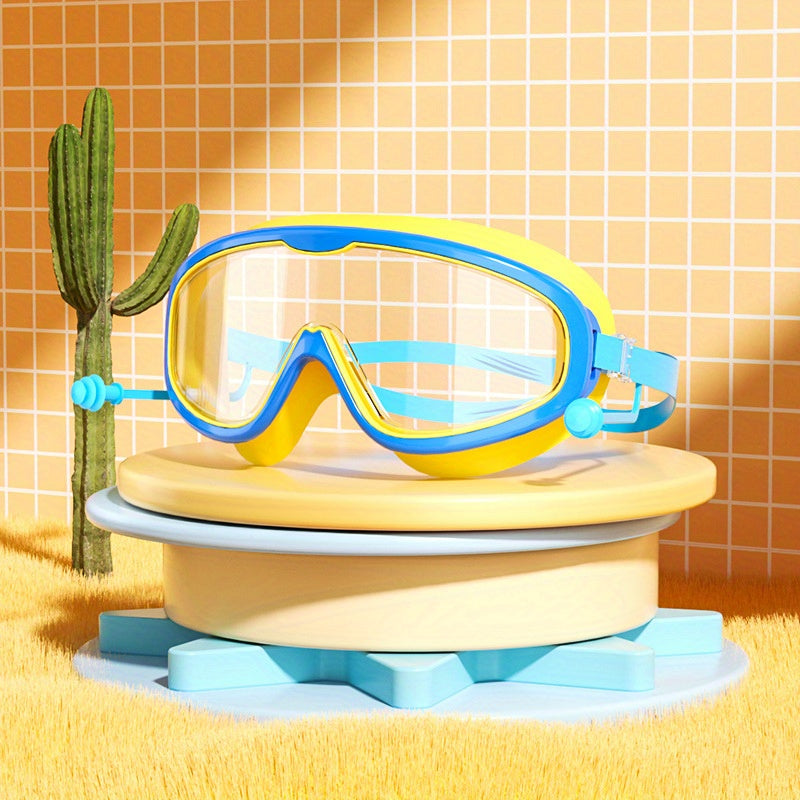 Outdoor Swim Goggles Large Frame Waterproof Anti Fog UV Protection