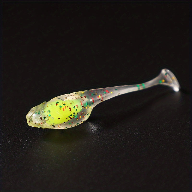 20pcs Mini Paddle Tail Swimbait Soft Worms for Fishing
