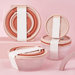 4pcs Heat Resistant Refrigerator Lunch Box Microwave Safe Leak Proof Container