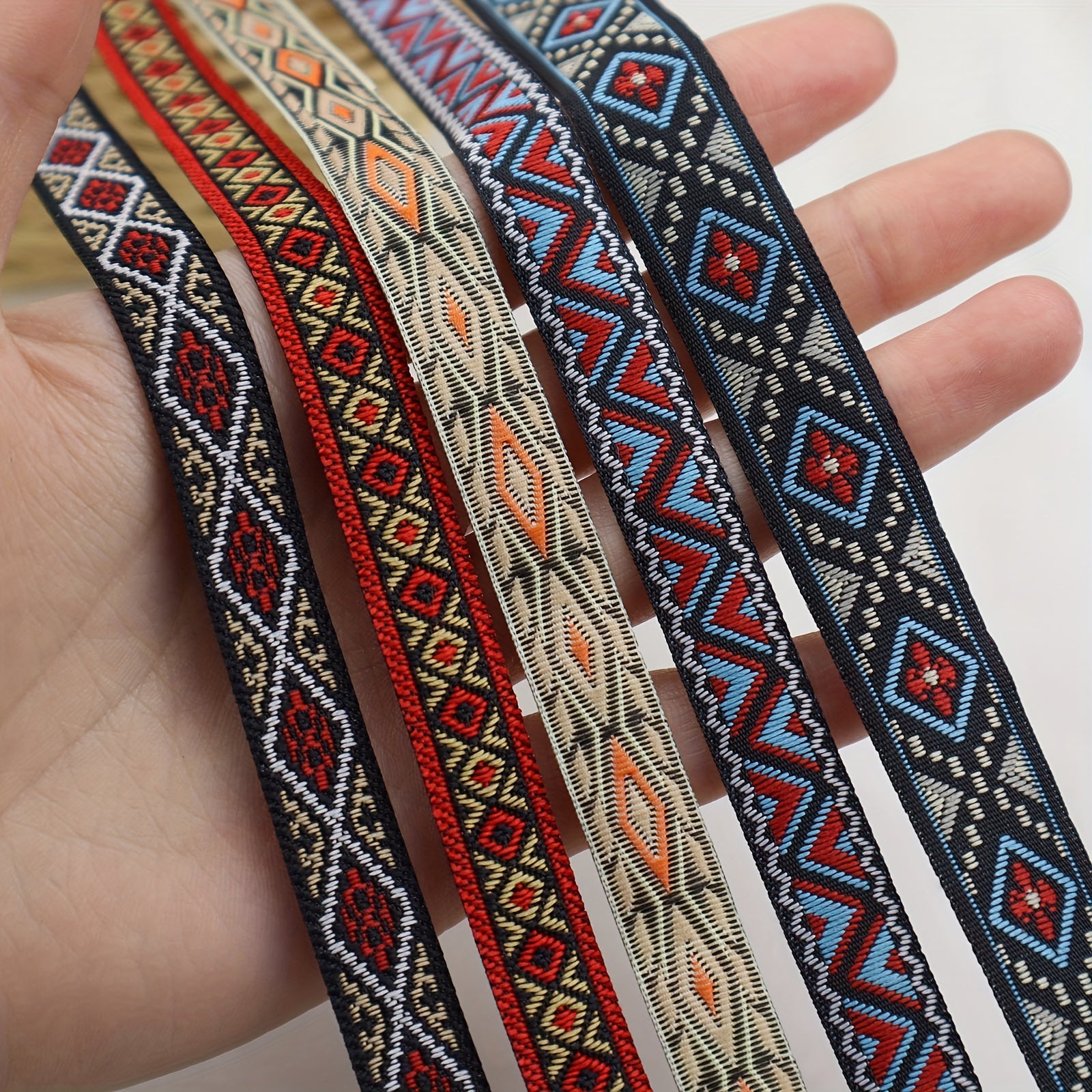 Jacquard Lace Ribbon Embroidered Trim For Sewing Crafts