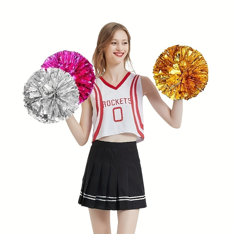 Sparkling Cheerleading Poms for Kids & Adults - Sports, Dance, Holiday Spirit